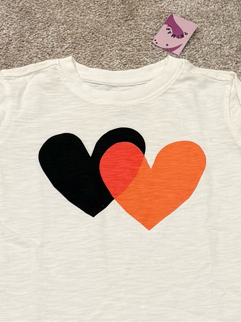 Primary Long Sleeve Shirt 4-5 NWT Heart Graphic Organic Cotton Kids Top